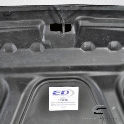 Carbon Creations - Hyundai Genesis 2DR OEM DriTech Carbon Fiber Body Kit- Hood 113126 - Image 5