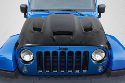 Jeep Wrangler Hellcat Look DriTech Carbon Fiber Body Kit- Hood 113215