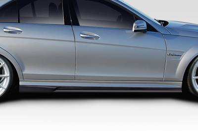 Mercedes C Class 4DR AF-1 Aero Function Side Skirts Body Kit 115236