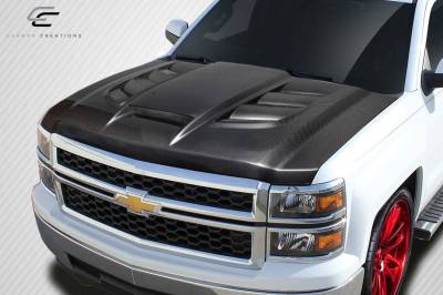 Carbon Creations - Chevrolet Silverado Viper Carbon Fiber Creations Body Kit- Hood 114225 - Image 2