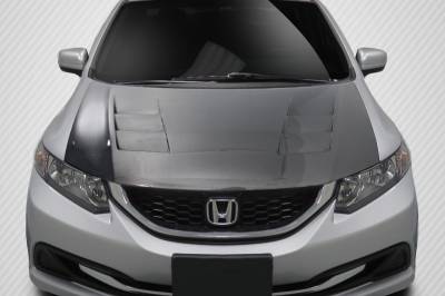 Carbon Creations - Honda Civic 4dr TS-1 Carbon Fiber Creations Body Kit- Hood 114288 - Image 1