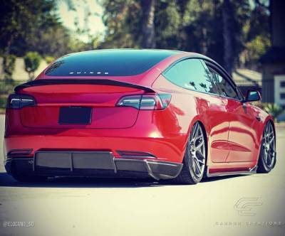 Carbon Creations - Tesla Model 3 GT Concept Carbon Fiber Rear Bumper Diffuser Body Kit 115468 - Image 4