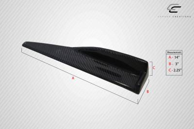 Carbon Creations - Universal Type R V.2 Carbon Fiber Body Kit-Winglet Splitters 114462 - Image 2