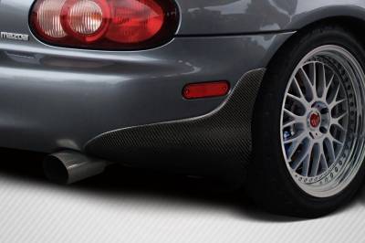 Carbon Creations - Mazda Miata M1 Speed Carbon Fiber Rear Bumper Mud Flaps Body Kit 116423 - Image 2