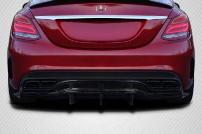 Mercedes C Class Weaver Carbon Fiber Rear Bumper Diffuser Body Kit 118172
