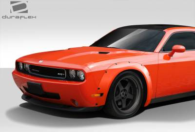 Duraflex - Dodge Challenger Duraflex Novara Wide Body Front Fender Flares - 2 Piece - 112459 - Image 2