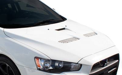 Duraflex - Mitsubishi Lancer Duraflex Evo X Look Hood - 1 Piece - 106958 - Image 1