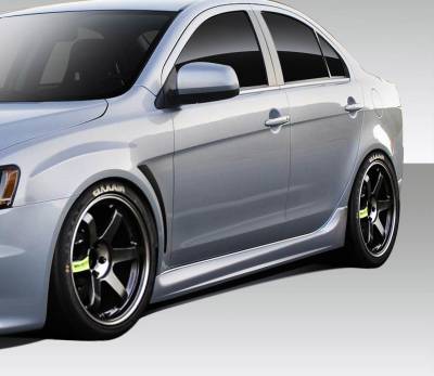 Mitsubishi Lancer Duraflex Evo X V3 Side Skirt Rocker Panels - 2 Piece - 109414