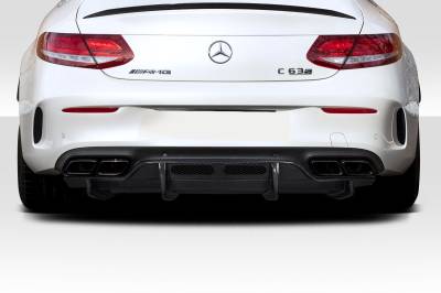 Mercedes C63 AMG Power Look Carbon Fiber Rear Diffuser Body Kit 117250