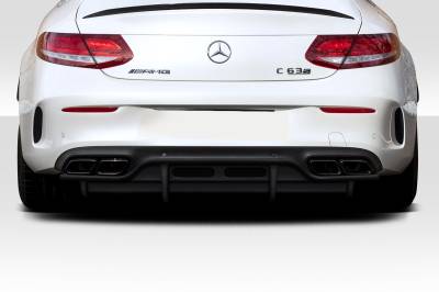 Mercedes C Class Power Duraflex Rear Bumper Diffuser Body Kit 117249