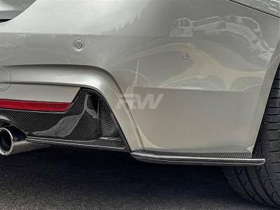 BMW F32 F33 Carbon Fiber Rear Bumper Splitters bmwf32043