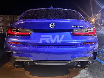 RW Carbon - BMW G20 3-Series Carbon Fiber Rear Bumper Trims bmwg20045 - Image 2