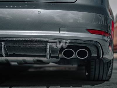 RW Carbon - Audi 8v S3 Pre-Facelift Carbon Fiber Rear Diffuser audi8v004 - Image 3