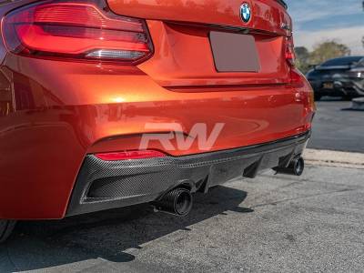 BMW F22 F23 Exotics Style Carbon Fiber Rear Diffuser bmwf22007
