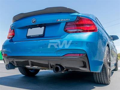 RW Carbon - BMW F22 F23 Exotics Style Carbon Fiber Rear Diffuser bmwf22007 - Image 2