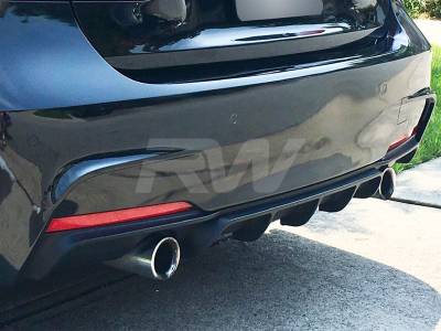 BMW F30 F31 Performance Style Satin Black Diffuser bmwf30027