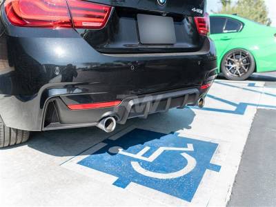 BMW F32 F33 F36 Performance Style Black Diffuser - 435i, 440i bmwf32017-2