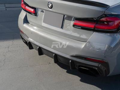 RW Carbon - BMW G30 5-Series LCI RWS Carbon Fiber Diffuser bmwg30030 - Image 5