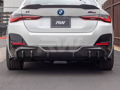 RW Carbon - BMW i4 Dry Carbon Fiber Rear Diffuser bmwi4001 - Image 2