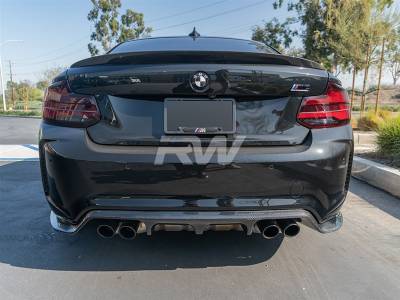 RW Carbon - BMW F87 M2 3D Style Carbon Fiber Diffuser bmwf8726 - Image 2