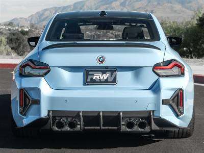RW Carbon - BMW G87 M2 RWS Carbon Fiber 3 Piece Rear Diffuser bmwg8708 - Image 2