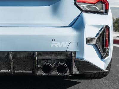 RW Carbon - BMW G87 M2 RWS Carbon Fiber 3 Piece Rear Diffuser bmwg8708 - Image 3