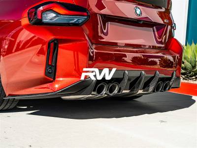 RW Carbon - BMW G87 M2 RWS Carbon Fiber 3 Piece Rear Diffuser bmwg8708 - Image 4