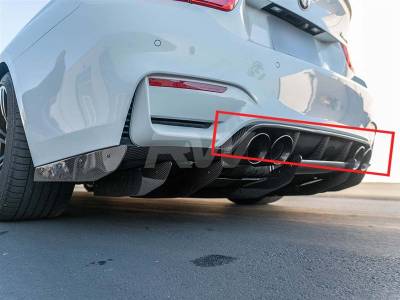 RW Carbon - BMW F8X M3 M4 Varis Style CF Rear Diffuser bmwf8x054 - Image 2