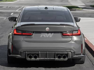 RW Carbon - BMW G80 M3 CF Performance Style Diffuser Sides bmwg80012 - Image 2