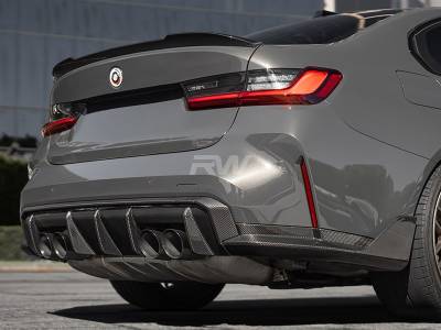 RW Carbon - BMW G80 M3 CF Performance Style Diffuser Sides bmwg80012 - Image 3