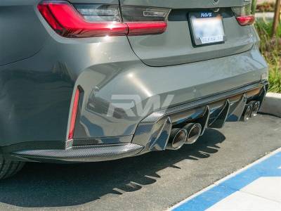 RW Carbon - BMW G80 M3 OEM Style Carbon Fiber Diffuser bmwg8003 - Image 3