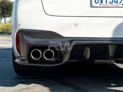 RW Carbon - BMW F90 M5 3D Style Carbon Fiber Diffuser bmwf9012 - Image 4