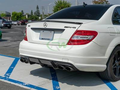 RW Carbon - Mercedes W204 C63 Arkym Style Carbon Fiber Diffuser mercw20418 - Image 2