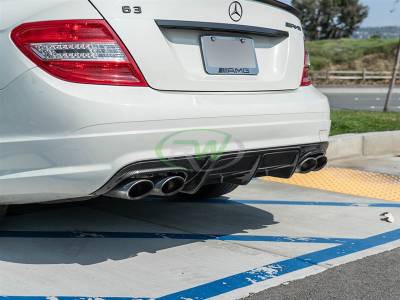 RW Carbon - Mercedes W204 C63 Arkym Style Carbon Fiber Diffuser mercw20418 - Image 4