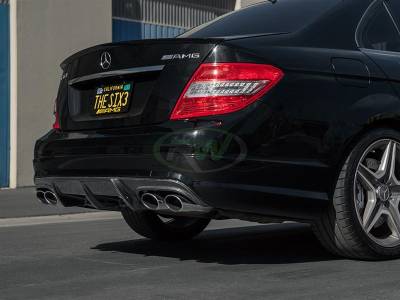 RW Carbon - Mercedes W204 C63 Arkym Style Carbon Fiber Diffuser mercw20418 - Image 5