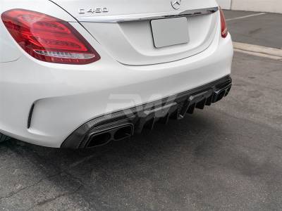 RW Carbon - Mercedes W205 BRS Style Carbon Fiber Diffuser mercw20513 - Image 4