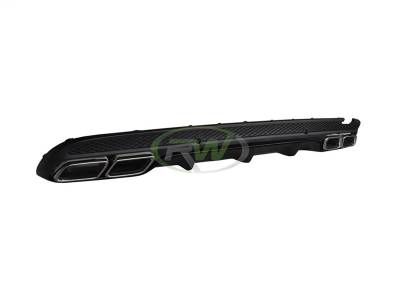 Mercedes C-Class Rear Diffuser Conversion Kit w/ Black Tips mercw20532-black