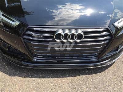 RW Carbon - Audi B9 A4 S4 Carbon Fiber Front Lip Spoiler 2019 audis402 - Image 2