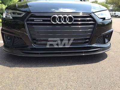 RW Carbon - Audi B9 A4 S4 Carbon Fiber Front Lip Spoiler 2019 audis402 - Image 3