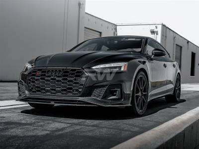 RW Carbon - Audi A5 S-Line S5 Carbon Fiber Front Lip Spoiler audib9a503 - Image 4