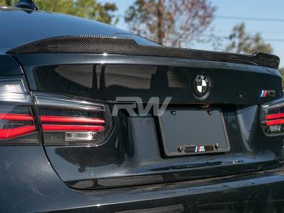 RW Carbon - BMW F30 F80 M3 CS Style Carbon Fiber Trunk Spoiler bmwf80003 - Image 2