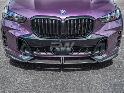 RW Carbon - BMW G05 X5 LCI Carbon Fiber Performance Style Front Lip bmwg05015 - Image 2