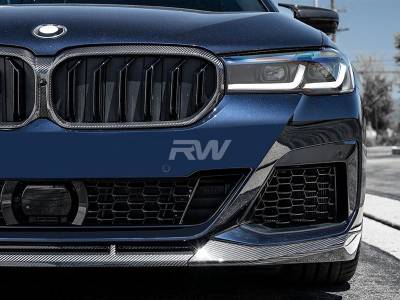 RW Carbon - BMW G30 LCI Carbon Fiber Front Lip Spoiler bmwg30027 - Image 6