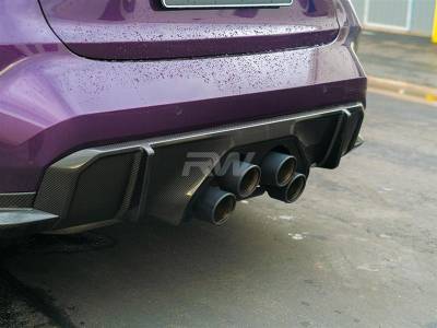 RW Carbon - BMW G8X M3 M4 Performance Style CF Exhaust Cover bmwg8x018 - Image 4