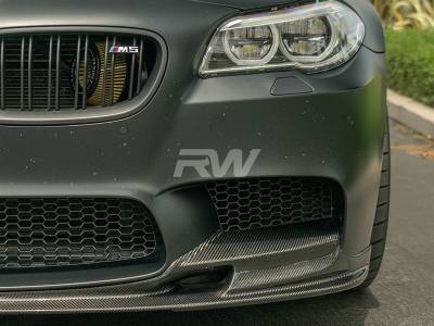 RW Carbon - BMW F10 M5 3D Style Carbon Fiber Front Lip bmwf10025 - Image 2
