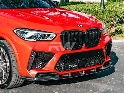 BMW F95 X5M RWS Carbon Fiber Front Lip Spoiler bmwf9502