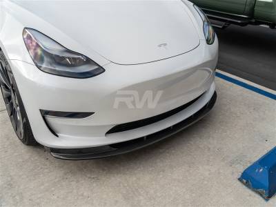 RW Carbon - Tesla Model 3 RWS Carbon Fiber Front Lip Spoiler tesla07 - Image 5