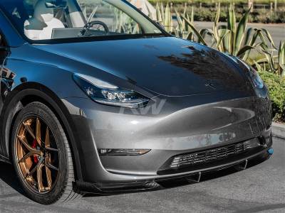 RW Carbon - Tesla Model Y DTM Carbon Fiber Front Lip Spoiler tesla021 - Image 4
