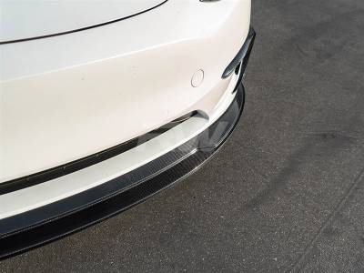 RW Carbon - Tesla Model Y Carbon Fiber Front Lip Spoiler tesla011 - Image 2