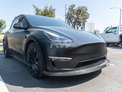 RW Carbon - Tesla Model Y Carbon Fiber Front Lip Spoiler tesla011 - Image 4
